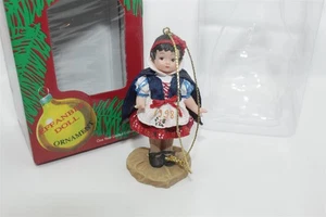 Vestido Effanbee 1998 rojo/azul/blanco 1998 adorno coleccionable 2 3/4" #fo33 nos - Imagen 1 de 3