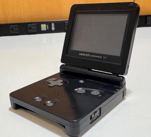 Nintendo Game Boy Advance SP Onyx Black AGS-001 Handheld Console Tested Japan - Picture 1 of 9
