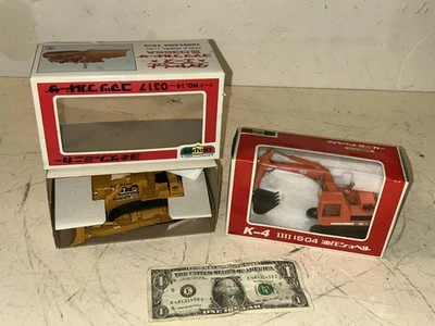 Bulldozer y excavadora IHI 1/50 Japón 2 juguetes Yonezawa Diapet Komatsu D355A sin usar, en caja Foto 1 de 4