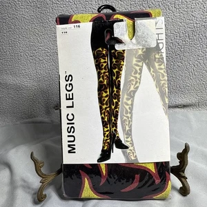 Musik Beine Strumpfhose Flammenmuster Design Stil #116 5’-5’10” 100-175 Pfund - Bild 1 von 2