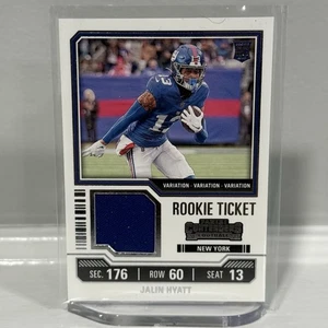 Jalin Hyatt 2023 Panini Contenders Rookie Ticket Patch RC NY Giants - Picture 1 of 3