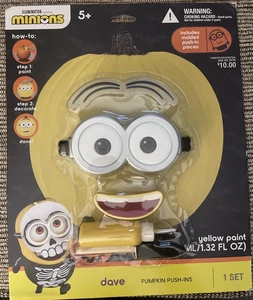 Minions - Dave - Push-ins/pintura de calabaza decoraciones de Halloween fáciles para niños - Imagen 1 de 6