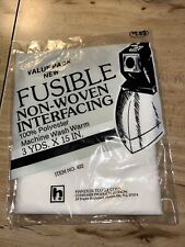 Vintage HTC 422 Fusible Non-Woven Interfacing, 15-Inch by 3-Yard , White NOS