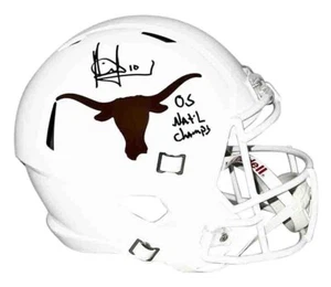 VINCE YOUNG SIGNED TEXAS LONGHORNS FULL SIZE SPEED HELMET W/ 05 NATL CHAMPS - Picture 1 of 1