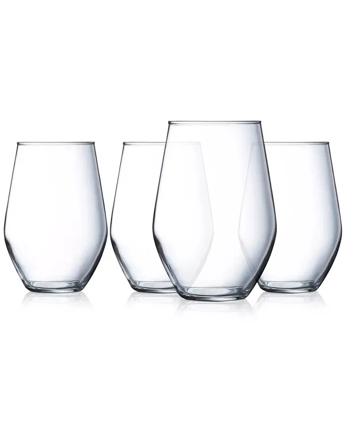 Luminarc 290581 Concerto 19oz Stemless Wine Glasses Set of 4
