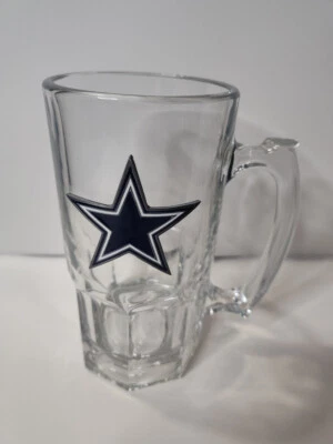 Decalque de metal para caneca de cerveja de vidro grande Dallas Cowboys  - Imagem 1 de 4
