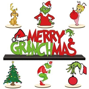 7 Pieces Christmas Table Decorations Signs Christmas Wooden Centerpiece Signs... - Picture 1 of 7