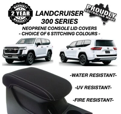 NEOPRENE CONSOLE LID COVER FITS TOYOTA LANDCRUISER 300 SERIES DEC 2021 - CURRENT - image 1 of 4