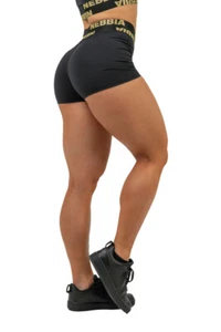Nebbia Compression High Waist Shorts Intense 832 Hotpants Fitness Schwarz - Photo 1/9