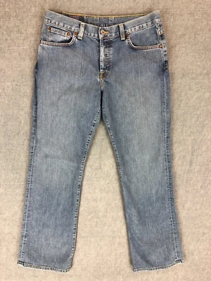 Pantalones de mezclilla vintage Lucky Brand para mujer 10/30 tiro medio pierna ancha lavado claro Y2K Foto 1 de 4