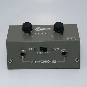 Lafayette F-641 Headphone Speaker Selector Switch Stereophone (Untested) #2 - Picture 1 of 5