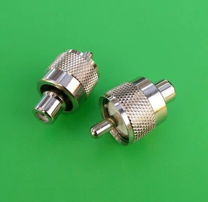 (2 PZ) Connettore UHF maschio PL-259 a RCA femmina - Venditore USA - Foto 1 di 1