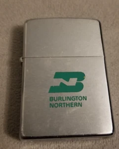 Zippo 1969 Burlington Northern Railroad Lighter light use! USA - Picture 1 of 7