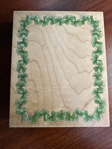 Stamps Happen ~ #80160 Shamrock Frame Clover St Patrick  ~ J7 - Picture 1 of 2