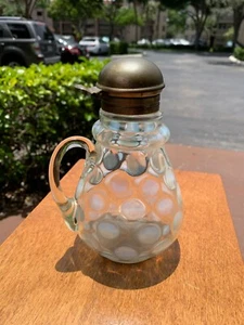 **ALREDEDOR DE 1900** ¡Jarabe opalescente gota de moneda de vidrio Northwood!¡! - Imagen 1 de 5