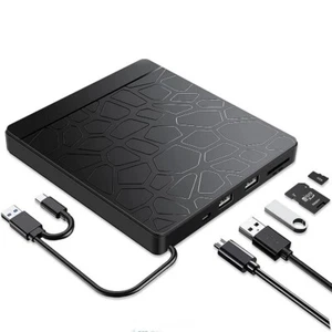 Schlanker CD DVD RW Laufwerk USB 3.0 Schriftsteller Brenner Player schwarz - Afbeelding 1 van 6