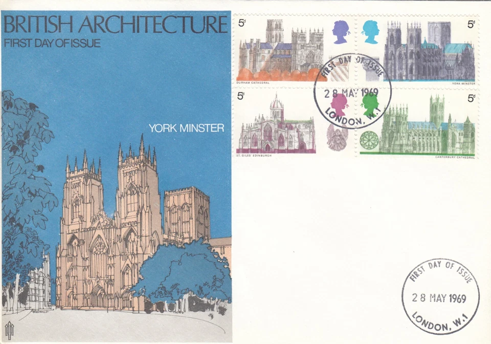 Cathedrals GB Trident FDC London W1 1969 (131503) - Image 1 of 1