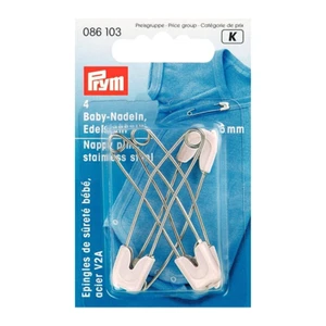 PRYM Windelnadeln Edelstahl weiß 086103 Größe: 55 mm 4er Pack - Bild 1 von 3