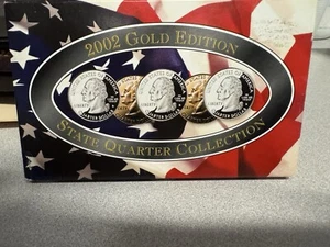 2002 State Quarter Collection - Gold Edition - CSN 5-Coin Gold-Plated - Picture 1 of 3