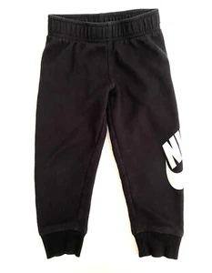 Nike boys Black White Swoosh Logo sweatpants size  XS (4) - Picture 1 of 5