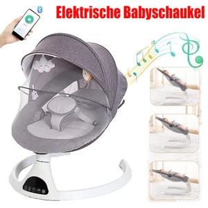 Babywippe Elektrisch Babyschaukel Elektrisch mit Musik 5 Wippgeschwindigkeiten - Bild 1 von 13