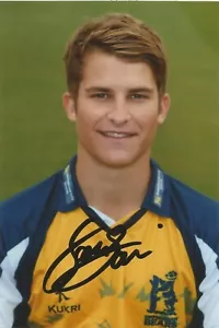 WARWICKSHIRE CRICKET: SAM HAIN SIGNED 6x4 PORTRAIT PHOTO + COA - Bild 1 von 1
