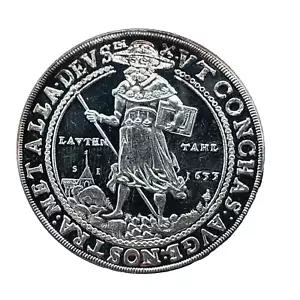 German State Brunswick-Wolfenbuttel Thaler "1633" Restrike 1974 Silver Proof - Picture 1 of 2