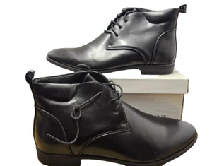 Designer Mens Formal Lace Up Shoes Smart Wedding Leatherette UKSize11.5 Giovanni - Picture 1 of 7