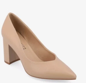 Journee Collection Simonne Pump 3" Tacón Bloque Cubierto Talla 13WD - Imagen 1 de 5