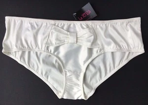 La Senza plissierte Bandeau Satinschlüpfer UK 8 10 12 14 & 16 ELFENBEIN - Braut brandneu mit Etikett - Bild 1 von 2