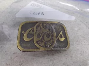 Vintage Golden Coors Bier Messing Ton Lende Gürtelschnalle - Bild 1 von 8