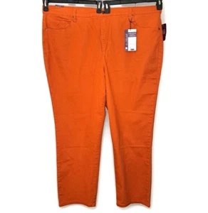 Jeans donna Gloria Vanderbilt Amanda dimagranti taglia 24W Autunno Blaze nuovo con etichette - Foto 1 di 11