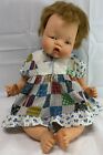 Vintage 1961 Ideal Toy Crying Thumbelina Doll OTT-19 No Knob in Patchwork Dress