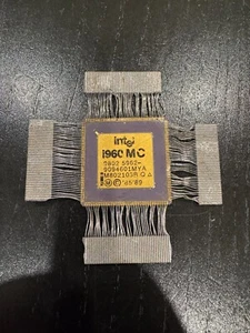 Vintage Intel i960MC Military Gold CPU For Retro CPU Collection RARE - Afbeelding 1 van 2