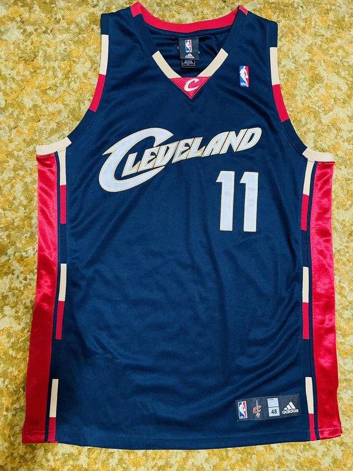 AUTHENTIC CLEVELAND CAVALIERS ZYDRUNUS ILGAUSKAS ALT BLUE JERSEY ADIDAS 48 RARE - Image 1 of 4