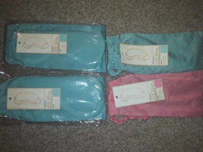 6 Bath & Body Works Micro Terry WRAP SOFT SLEEP MASK Eye Mask Blue Pink RARE LOT - Image 1 of 2