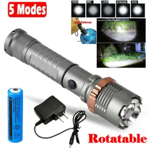 Most Powerful 99000000LM LED Military Torch USB Rechargeable Tactical Flashlight - Picture 1 of 22
