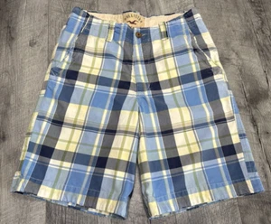 Vintage Y2K Hollister Shorts Herren 30 kariert klobig schwer adrett Skater Chino 10" - Bild 1 von 10