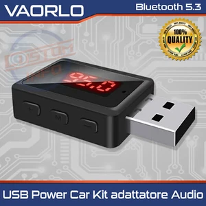 Trasmettitore FM Bluetooth 5.3 per Auto con Vivavoce e Adattatore Audio USB - Foto 1 di 14