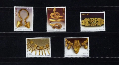 Greece 2175-79 Jewelry 2004 VF MNH Complete Set A5 BX1 Cover