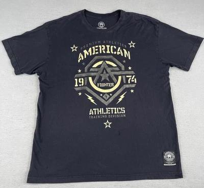 Camiseta American Fighter Para Hombres 2XL Negra Escudo Geométrico Entrenamiento BKE Tribal Foto 1 de 4