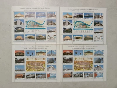 LOTE DE 4 MINIPLIEGOS. EXPO'92. SEVILLA. AÑO 1992. EDIFIL 3164/3187 - Imagen 1 de 3