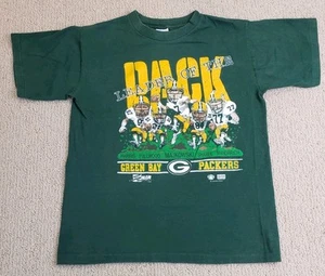 Vtg Green Bay Packer Leader of the Pack Don Majikowski Caricature T Shirt (READ) - Picture 1 of 10