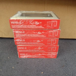 LOT OF 5 NEW WIREMOLD LEGRAND V5751-2 FLUSH TYPE EXTENSION ADAPTER 2 GANG 15/16" - Picture 1 of 7