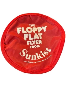 Floppy Flat Flyer from sunkist Flippy Red Taiwan Throwing Disk Advertising - Picture 1 of 3