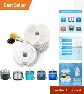 Agua Saludable para Gatos - Paquete de 8 Filtros de Fuente Ecológicos, Fácil Reemplazo - Imagen 1 de 11