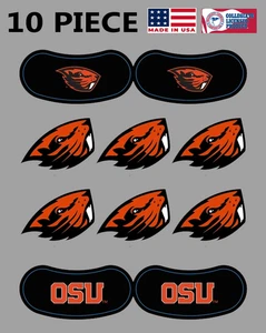10PC Oregon State Beavers Waterless Peel & Stick Temp Tattoos Eye strips - Picture 1 of 2