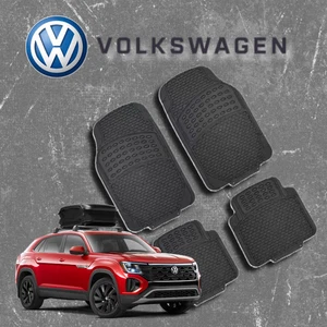 For all Volkswagen Universal Fit Car Floor Mats 4pcs Front Rear Waterproof - Picture 1 of 9