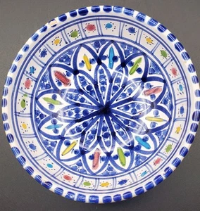 Tunisia Hand-Painted Pottery 5 inch Bowl - Picture 1 of 3