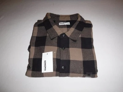 Long Sleeve Men's Flannel Shirts ,XXL,XL,L,M,S, Sonoma ,Multi Color Plaid  NWT - Image 1 of 4